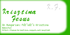 krisztina fesus business card